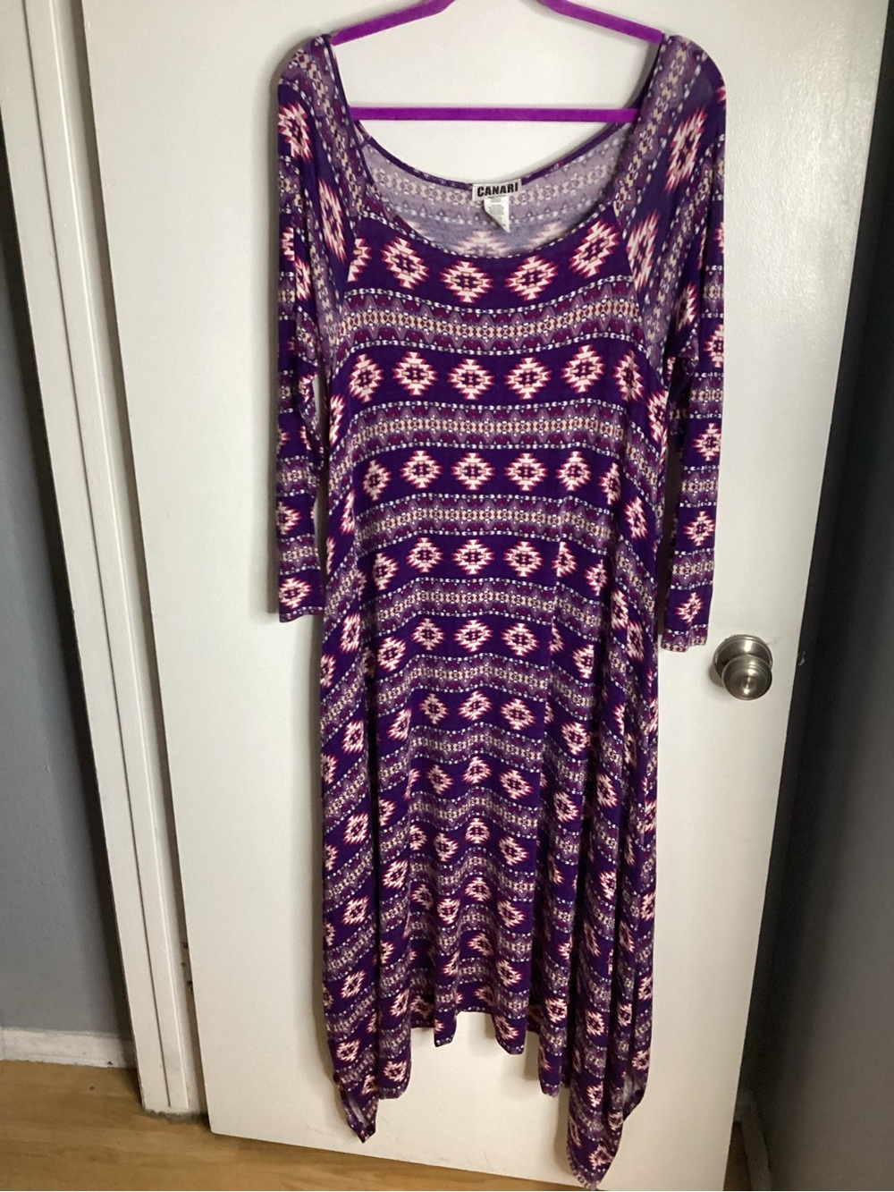 Canari Purple and Pink BoHo Printed Romper S